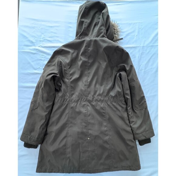 1 Madison Expedition Women's Faux Fur Trim Hood Parka Jacket Green Size Large - Picture 12 of 12